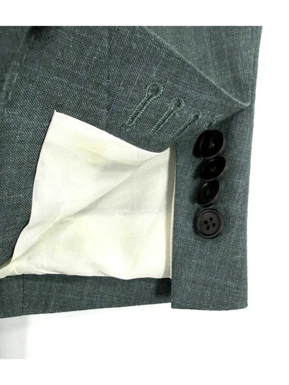 Suitsupply Havana Double Breast Suit Brescia E Thomas Linen Wool Silk Sz 44/36